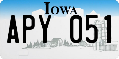 IA license plate APY051