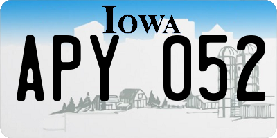 IA license plate APY052