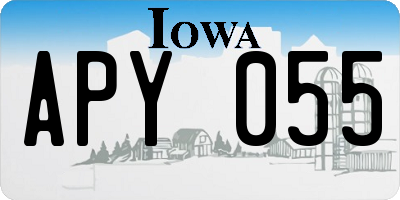 IA license plate APY055