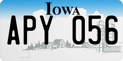 IA license plate APY056