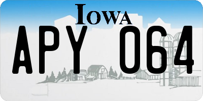 IA license plate APY064