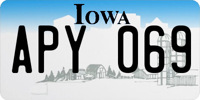 IA license plate APY069