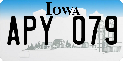 IA license plate APY079