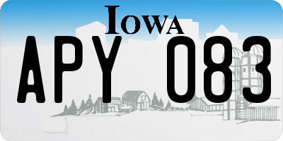 IA license plate APY083
