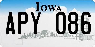 IA license plate APY086