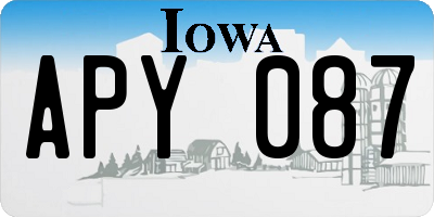 IA license plate APY087