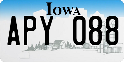 IA license plate APY088