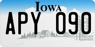 IA license plate APY090