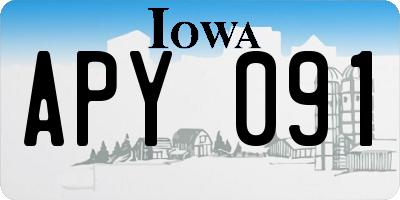 IA license plate APY091