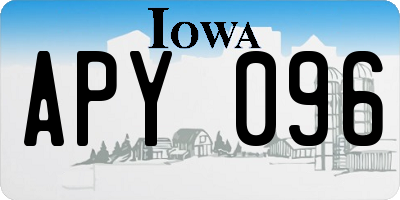 IA license plate APY096