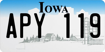 IA license plate APY119