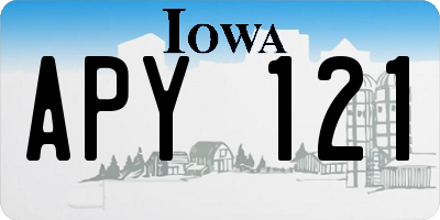 IA license plate APY121