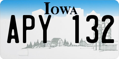 IA license plate APY132