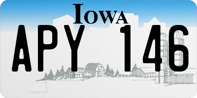 IA license plate APY146