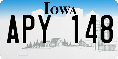 IA license plate APY148