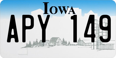 IA license plate APY149