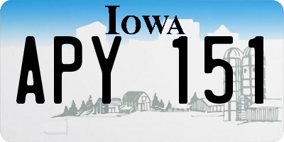 IA license plate APY151