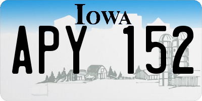 IA license plate APY152