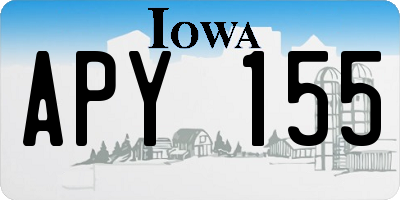 IA license plate APY155