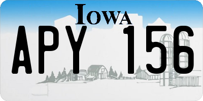 IA license plate APY156