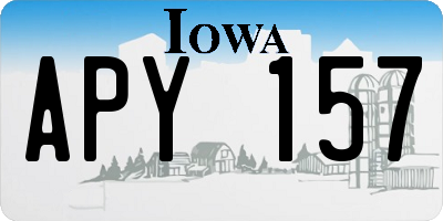 IA license plate APY157