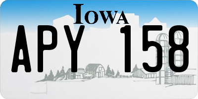 IA license plate APY158