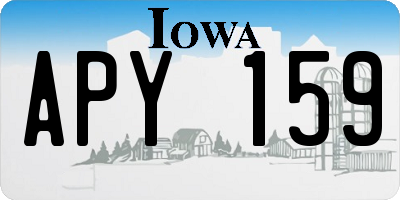 IA license plate APY159