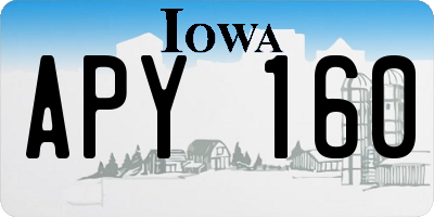 IA license plate APY160
