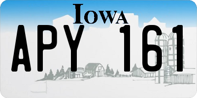 IA license plate APY161