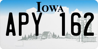 IA license plate APY162