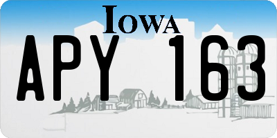 IA license plate APY163