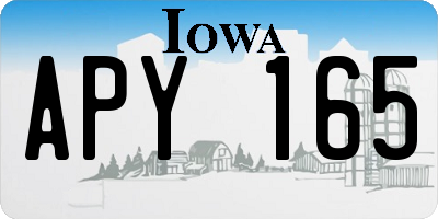 IA license plate APY165