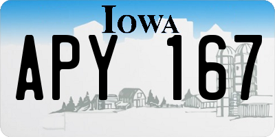 IA license plate APY167