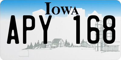 IA license plate APY168