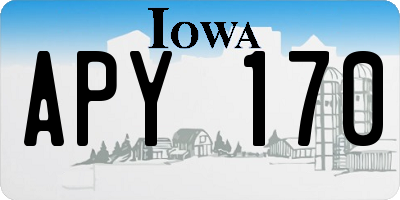 IA license plate APY170