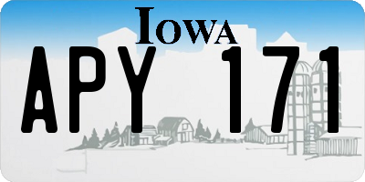 IA license plate APY171