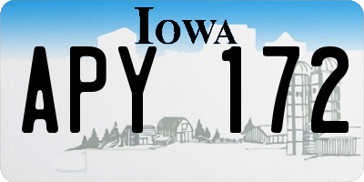 IA license plate APY172