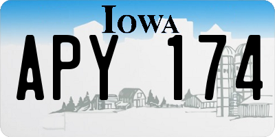 IA license plate APY174