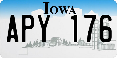 IA license plate APY176