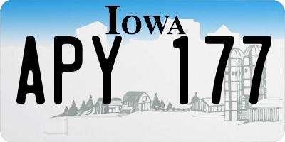 IA license plate APY177