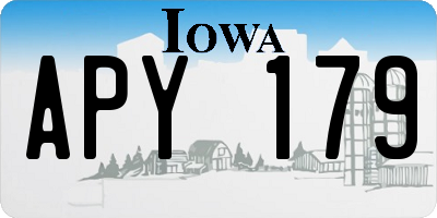 IA license plate APY179