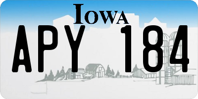 IA license plate APY184
