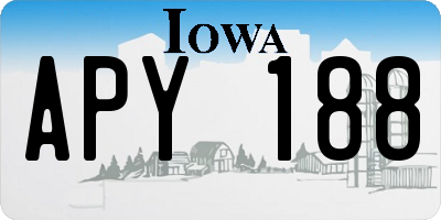 IA license plate APY188