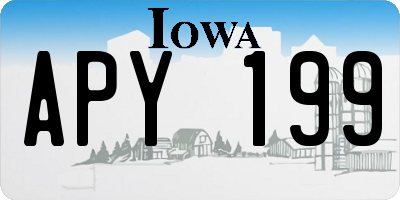 IA license plate APY199