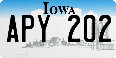 IA license plate APY202