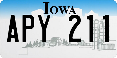 IA license plate APY211