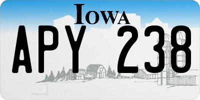 IA license plate APY238