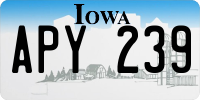 IA license plate APY239