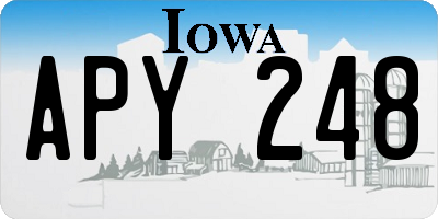 IA license plate APY248