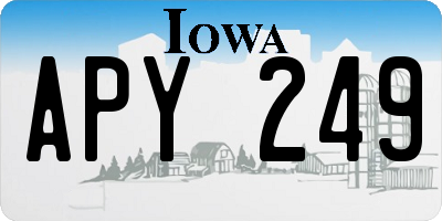 IA license plate APY249